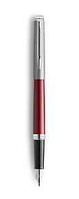 Stylo Plume Rouge Finition chrome